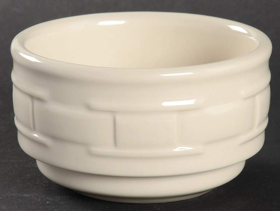 Woven Traditions Ivory Custard Cup/Dip by Longaberger-1