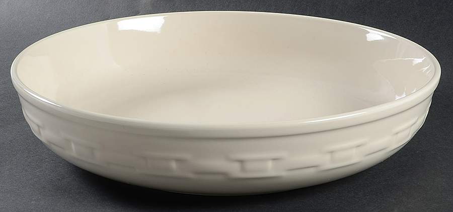 Woven Traditions Ivory 13" Round Serving Bowl by Longaberger-1