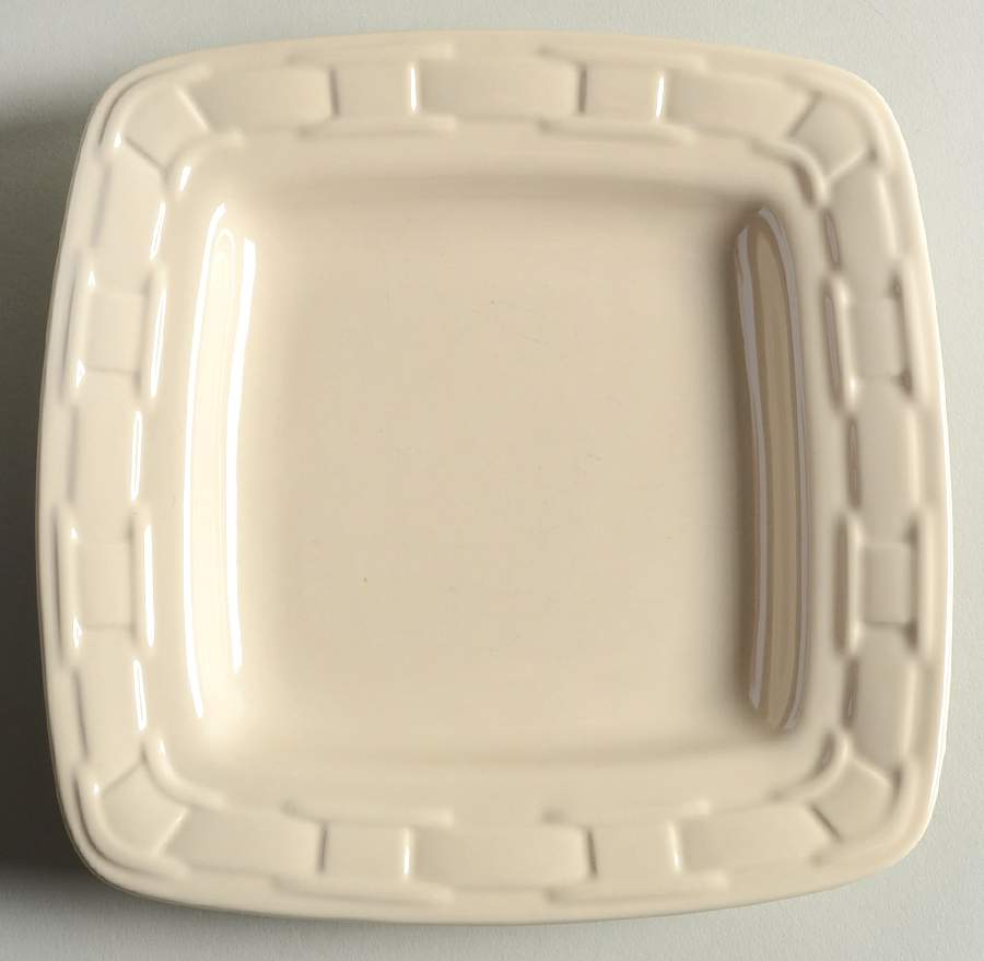 Woven Traditions Ivory Square Bread & Butter Plate by Longaberger-1