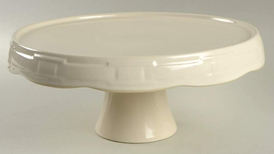 Woven Traditions Ivory 11" Diameter Pedestal Cake Stand by Longaberger-1