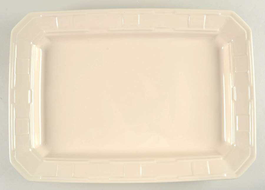 Woven Traditions Ivory 17" Rectangular Serving Platter by Longaberger-1