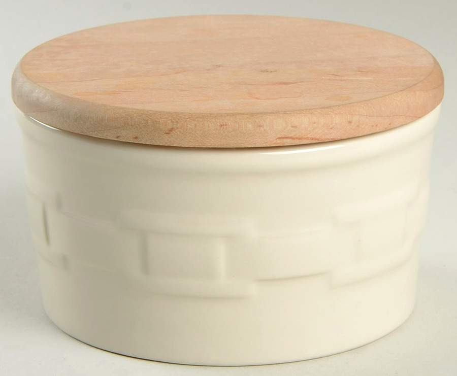 Woven Traditions Ivory Dip Bowl and Lid by Longaberger-1