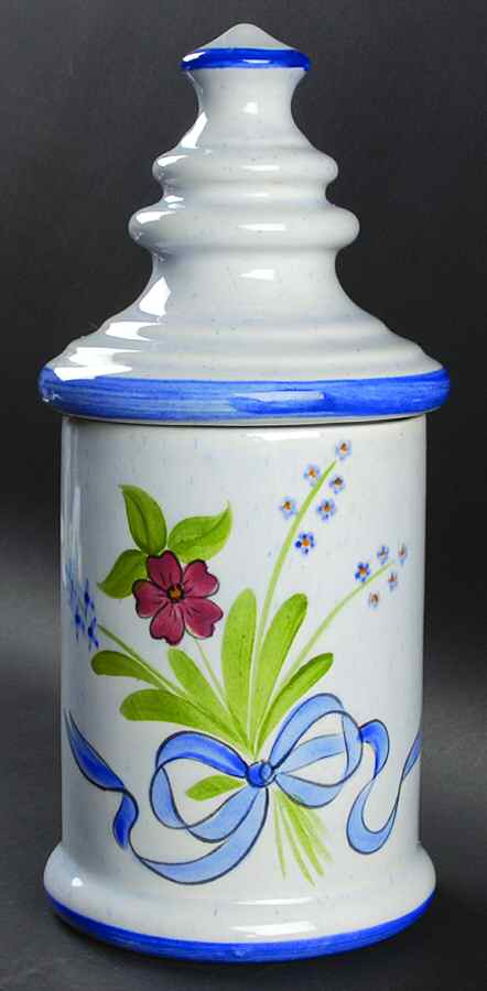 Blue Bouquet Medium Canister & Lid by Los Angeles-1