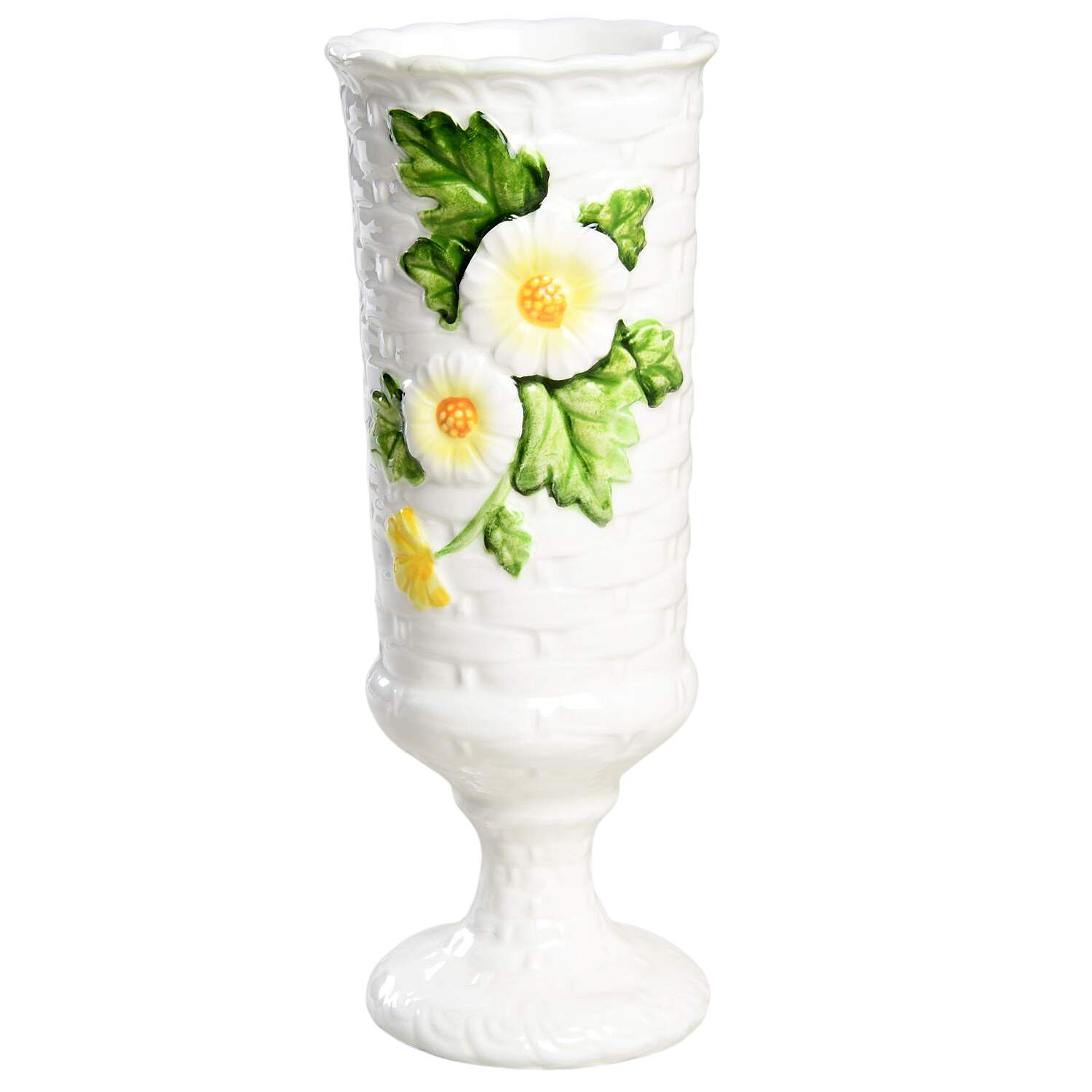 Rustic Daisy 8" Bud Vase by Lefton-1