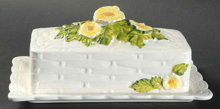 Rustic Daisy 1/4 Lb Covered Butter by Lefton-1