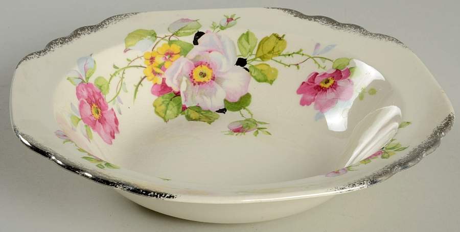 Wild Rose 8" Round Vegetable Bowl by Limoges-American-1