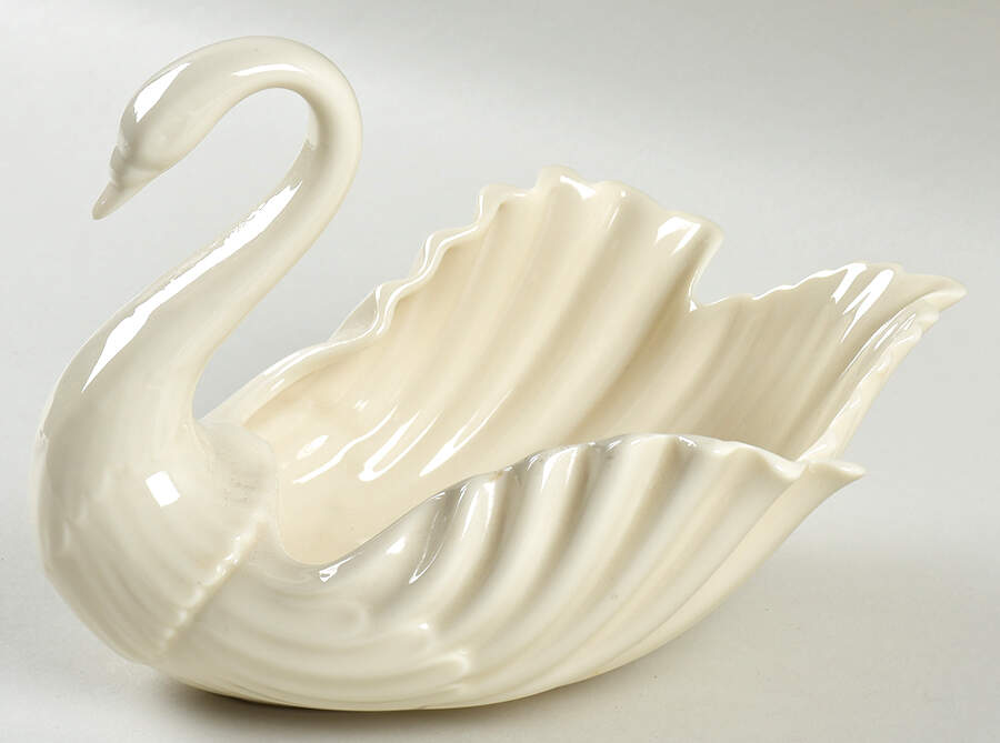 Swan Col Crm (Nt, Opentail, Gold Stamp) 6" Swan Form Bowl by Lenox-1