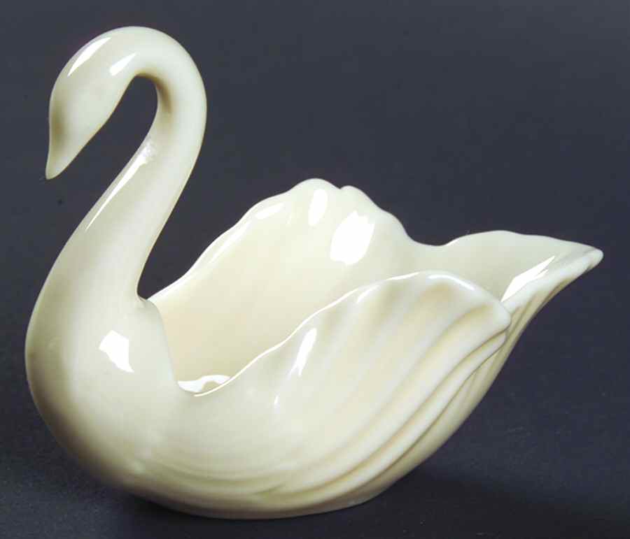 Swan Col Crm (Nt, Opentail, Gold Stamp) 2" Swan Form Bowl by Lenox-1