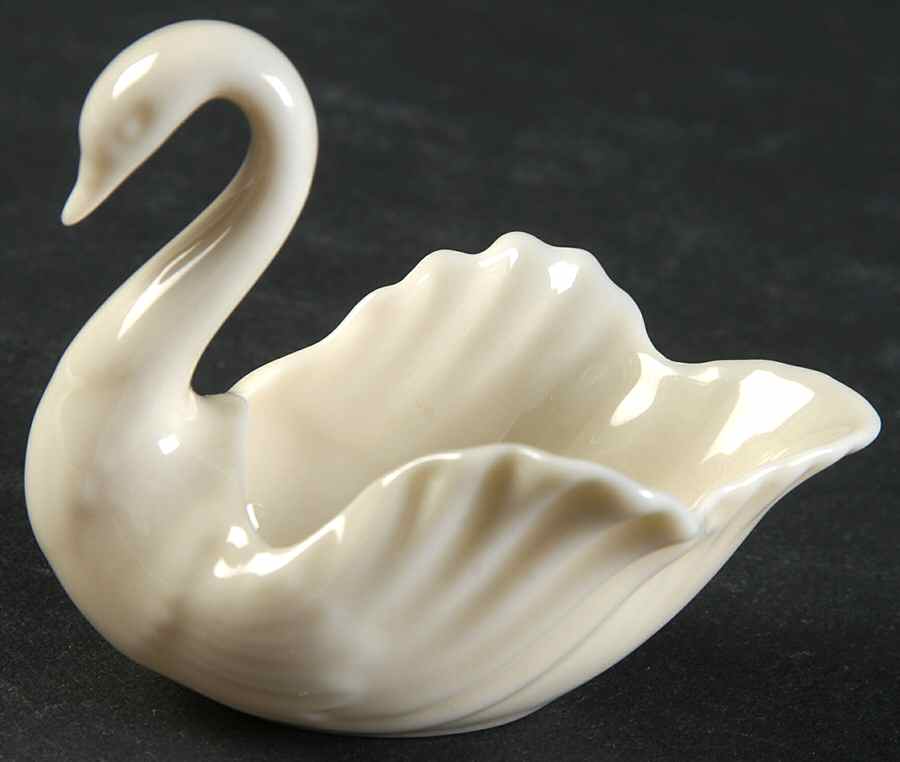 Swan Col Crm (Nt, Opentail, Gold Stamp) 2" Swan Form Bowl by Lenox-1