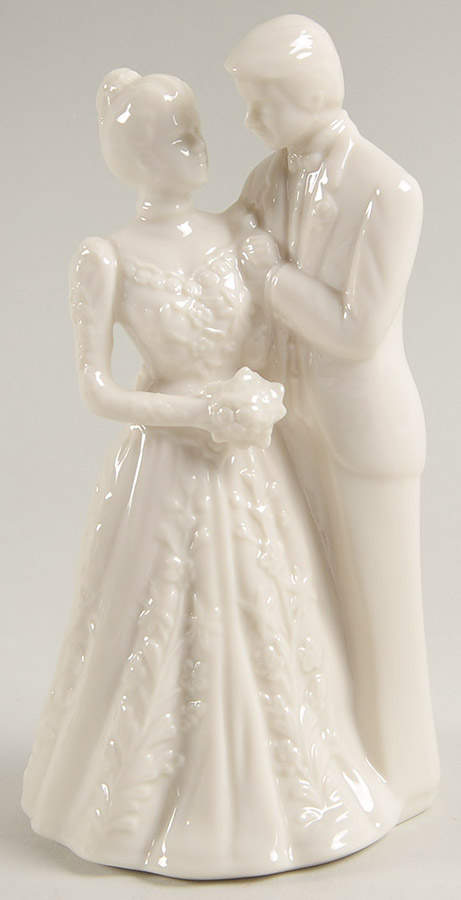Wedding Promises Collection Bride and Groom Cake Topper (Plain) by Lenox-1