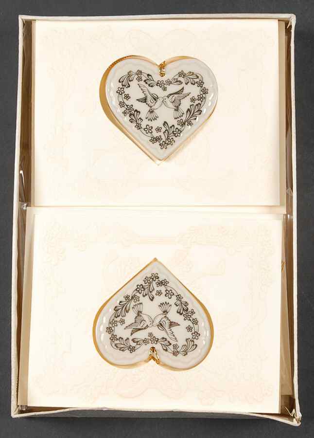 Wedding Promises Collection Set of 12 Gift Card w/China Heart by Lenox-1