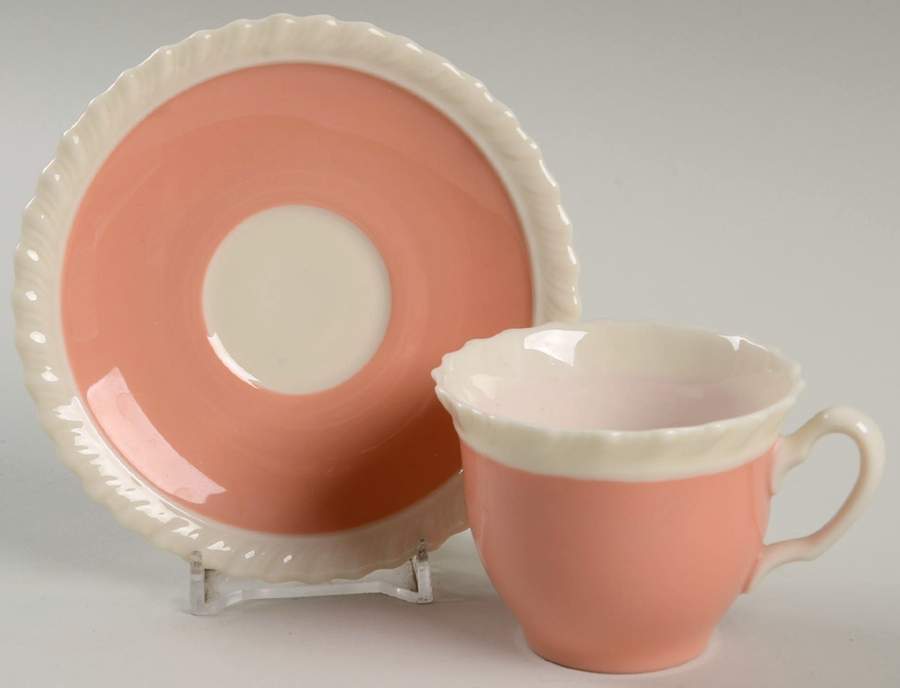 Classic Coral Flat Demitasse Cup & Saucer Set by Lenox-1
