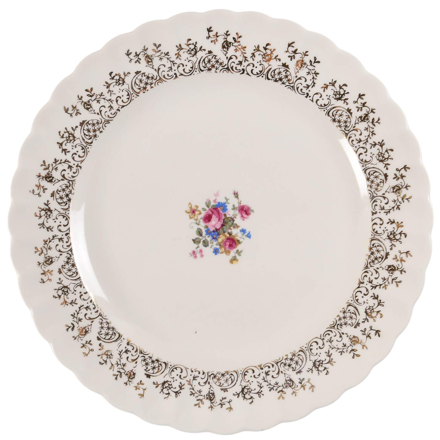 English Rose Dinner Plate by Limoges-American-1