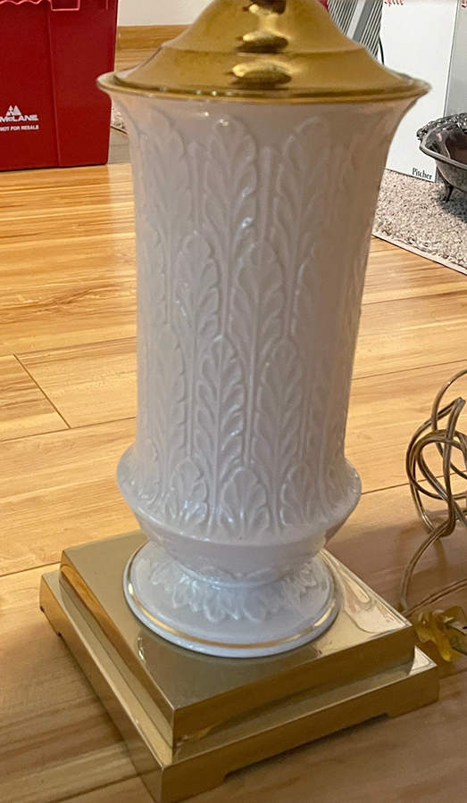 Autumn Leaf Collection 11" Electric Lamp No Shade by Lenox-1