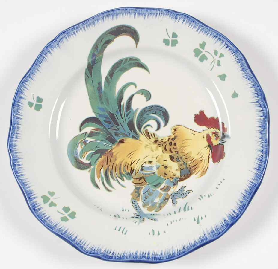 Les Coqs Dinner Plate by Luneville-1