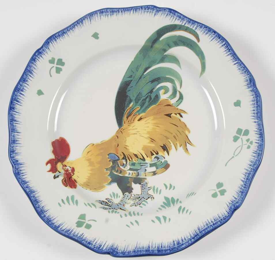 Les Coqs Dinner Plate by Luneville-1