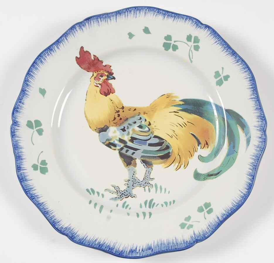 Les Coqs Dinner Plate by Luneville-1