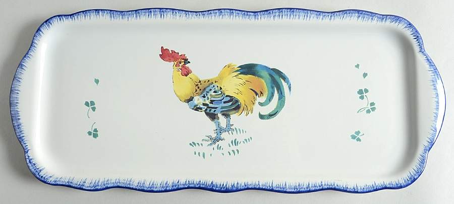 Les Coqs Large Sandwich Tray by Luneville-1