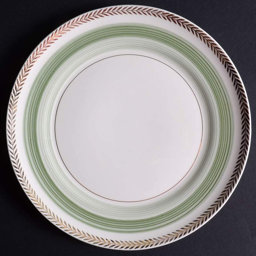 Coronet Green Salad Plate by Limoges-American-1