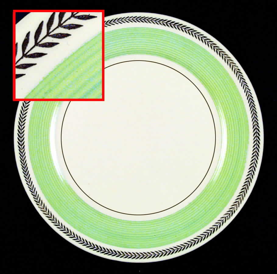 Coronet Green Dinner Plate by Limoges-American-1