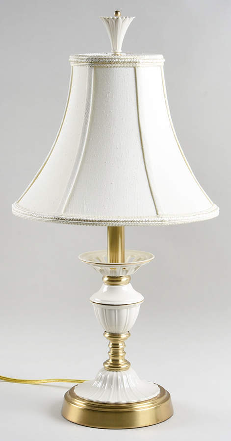 Matelasse 20" Electric Lamp & Shade by Lenox-1