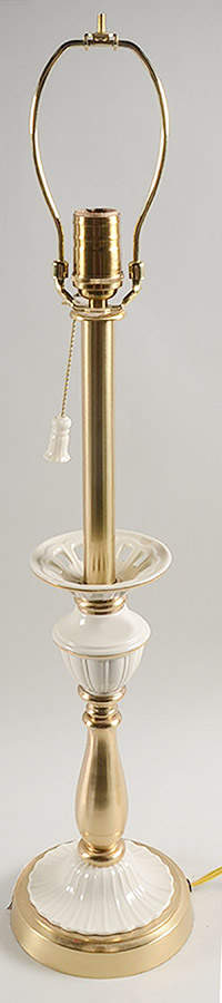 Matelasse 33" Electric Lamp No Shade by Lenox-1