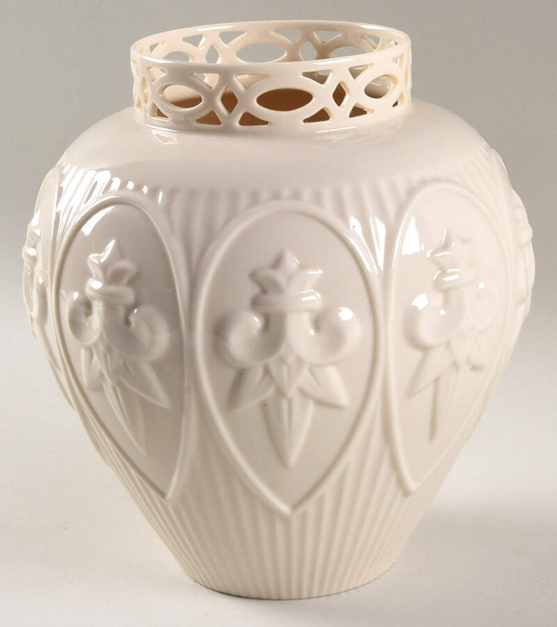 Matelasse Large Ginger Jar No Lid by Lenox-1