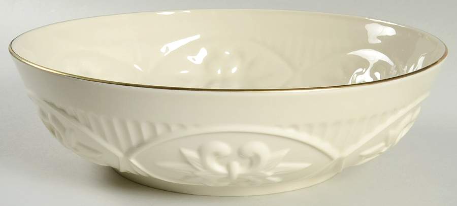 Matelasse 12" Shallow Round Bowl by Lenox-1