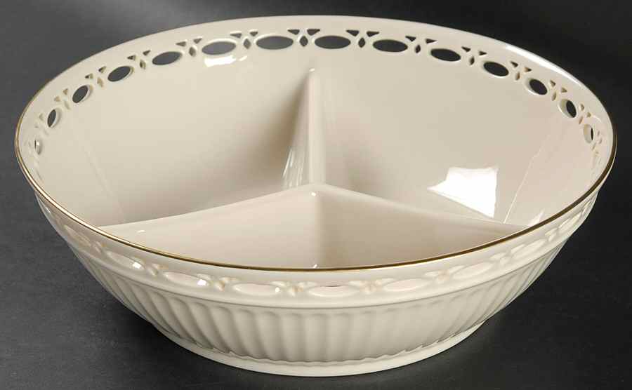 Matelasse 3 Section Condiment Dish by Lenox-1
