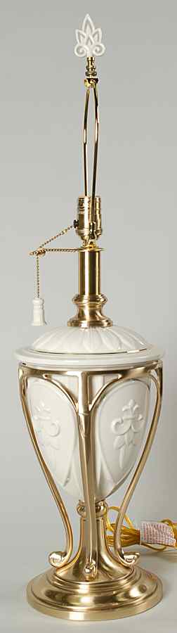 Matelasse 29" Electric Lamp No Shade by Lenox-1