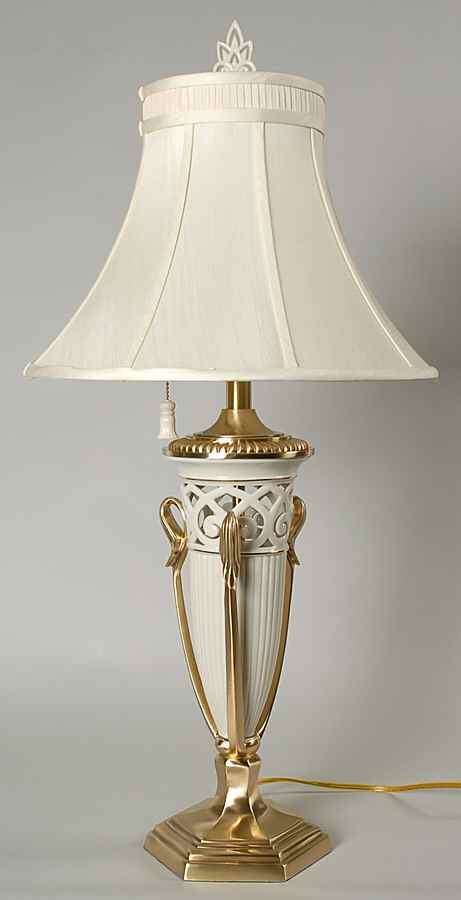 Matelasse 30" Electric Lamp & Shade by Lenox-1