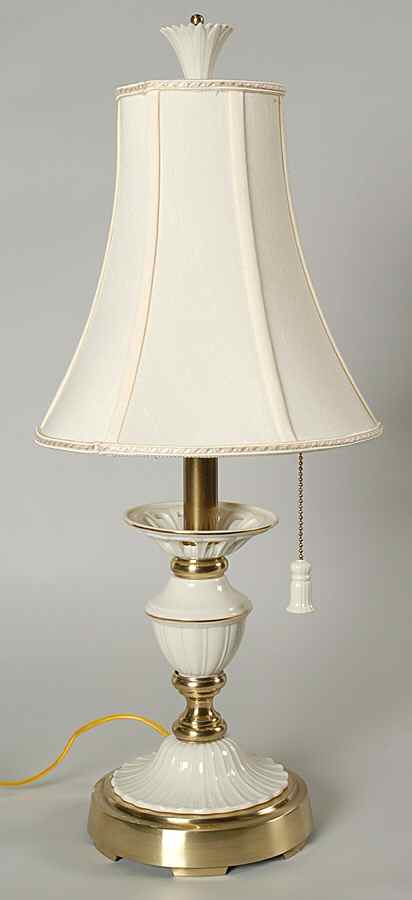 Matelasse 20" Electric Lamp & Shade by Lenox-1