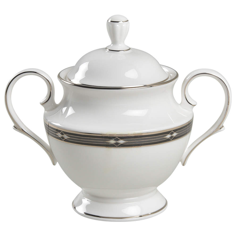 Diamond Solitaire Sugar Bowl & Lid by Lenox-1