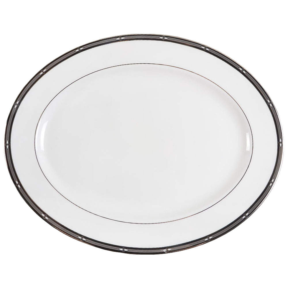 Diamond Solitaire 16" Oval Serving Platter by Lenox-1