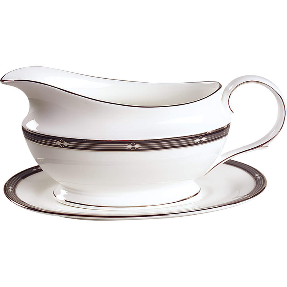 Diamond Solitaire Gravy Boat & Underplate by Lenox-1