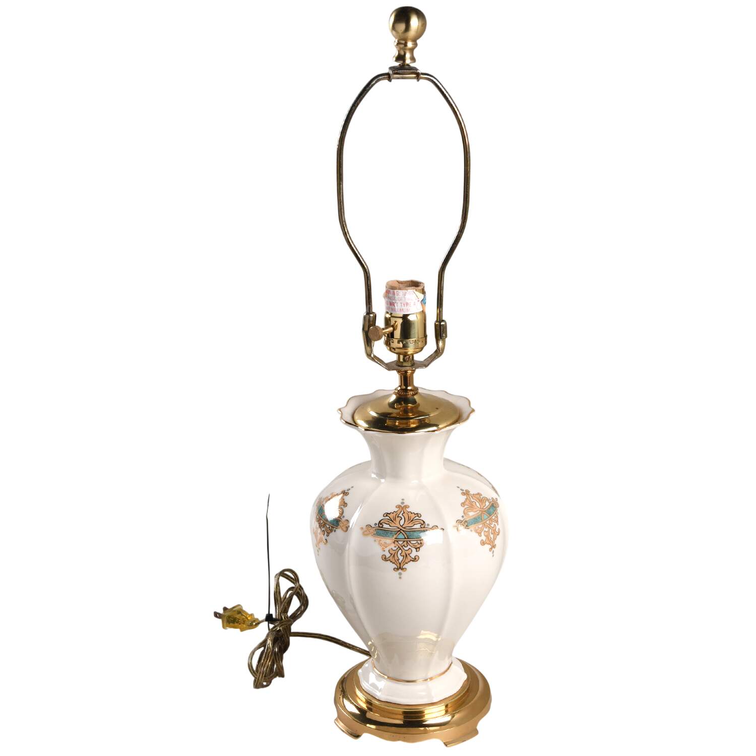 Catalan Collection 19" Electric Lamp No Shade by Lenox-1