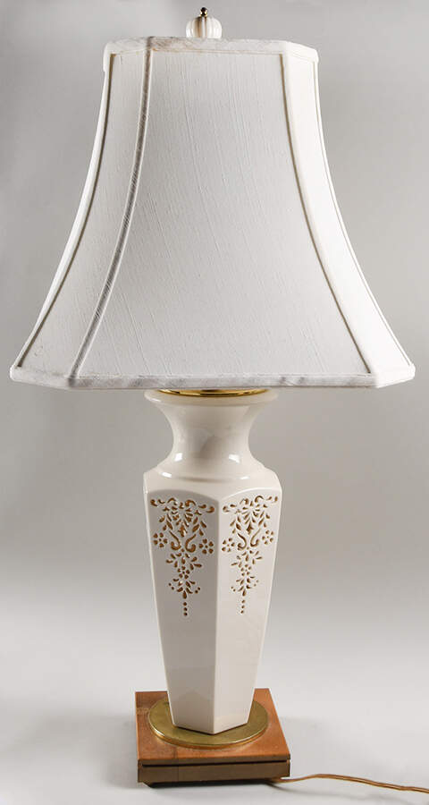 Renaissance Lace Collection 27" Electric Lamp & Shade by Lenox-1