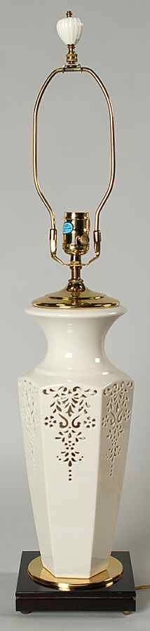 Renaissance Lace Collection 27" Electric Lamp No Shade by Lenox-1