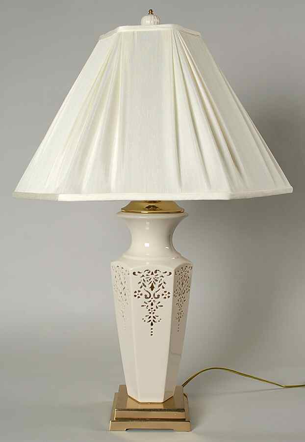 Renaissance Lace Collection Electric Lamp & Shade by Lenox-1