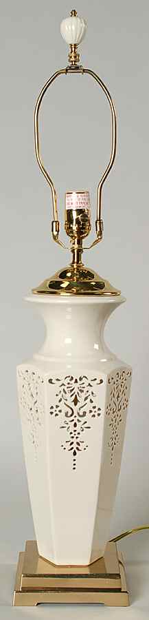 Renaissance Lace Collection Electric Lamp No Shade by Lenox-1