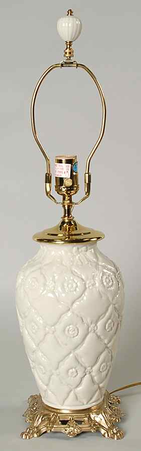 Buttons & Bows Collection 22" Electric Lamp No Shade by Lenox-1