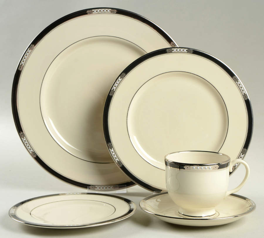 Hancock Platinum (Ivory) 5 Piece Place Setting by Lenox-1