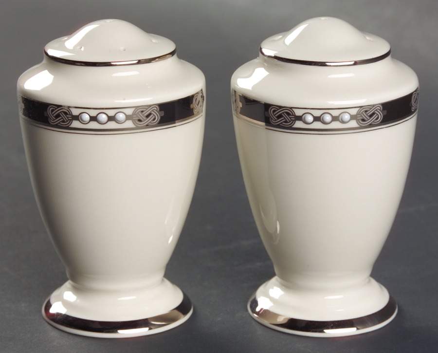 Hancock Platinum (Ivory) Salt & Pepper Set by Lenox-1