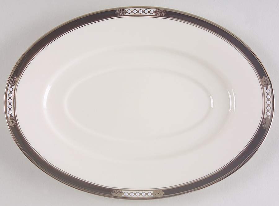 Hancock Platinum (Ivory) Underplate for Gravy Boat by Lenox-1