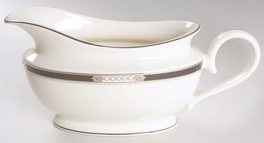Hancock Platinum (Ivory) Gravy Boat by Lenox-1
