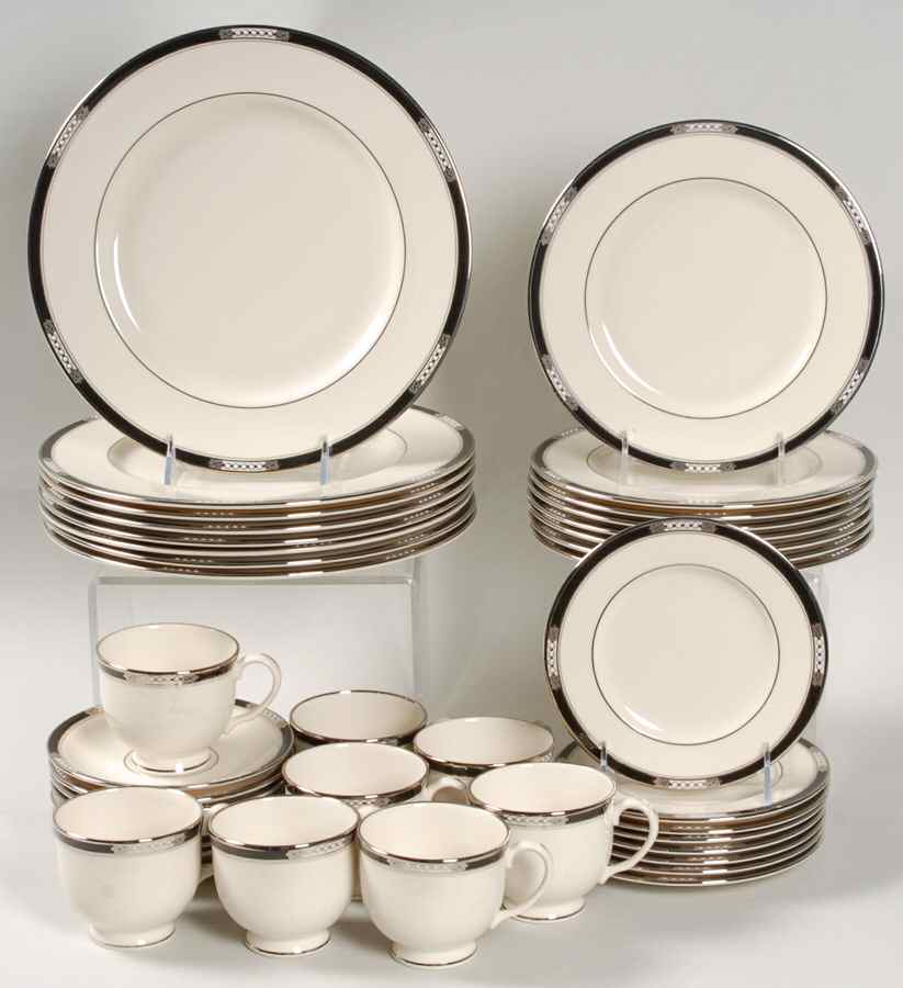 Hancock Platinum (Ivory) 40 Piece Set by Lenox-1