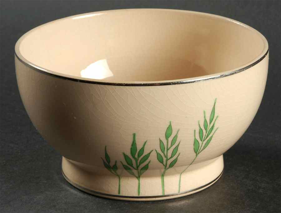 Green Wheat (Round) Cranberry Bowl by Leigh Potters-1