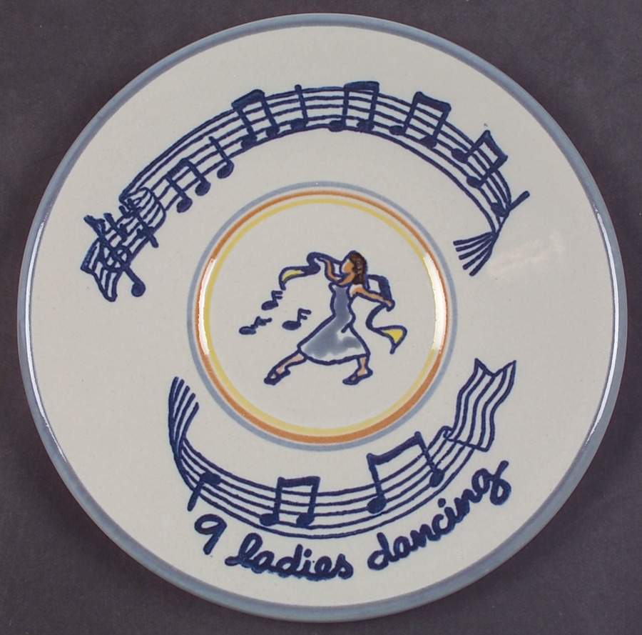 Twelve Days of Christmas Dessert/Pie Plate by Louisville-1