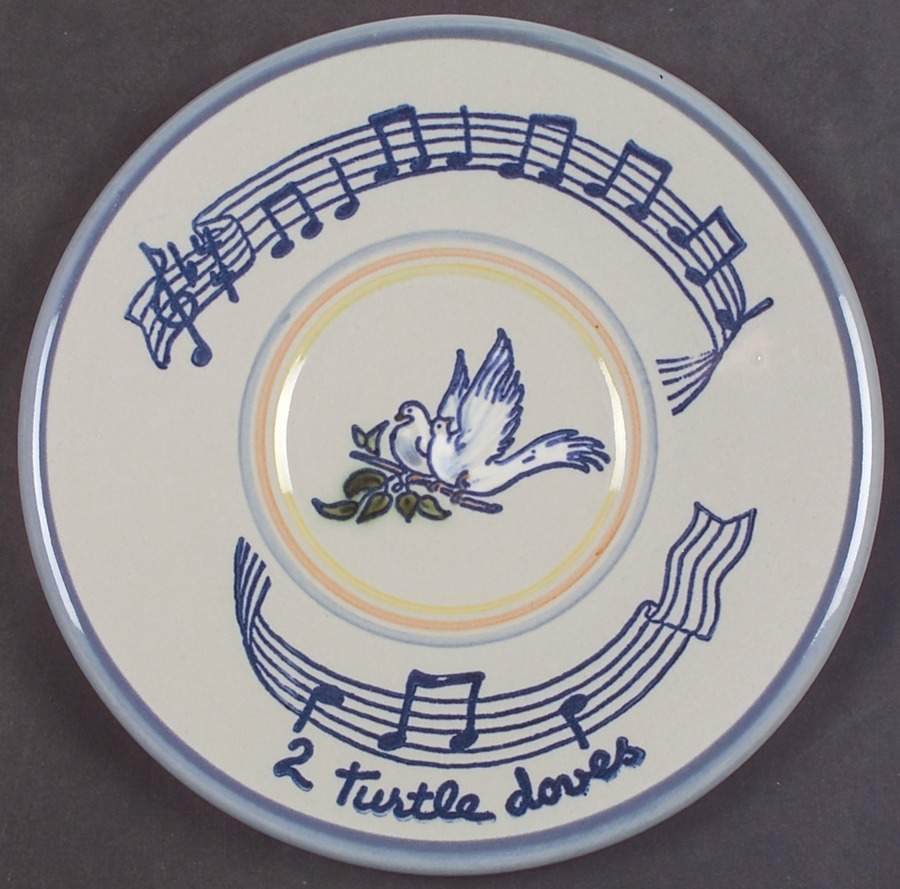 Twelve Days of Christmas Dessert/Pie Plate by Louisville-1