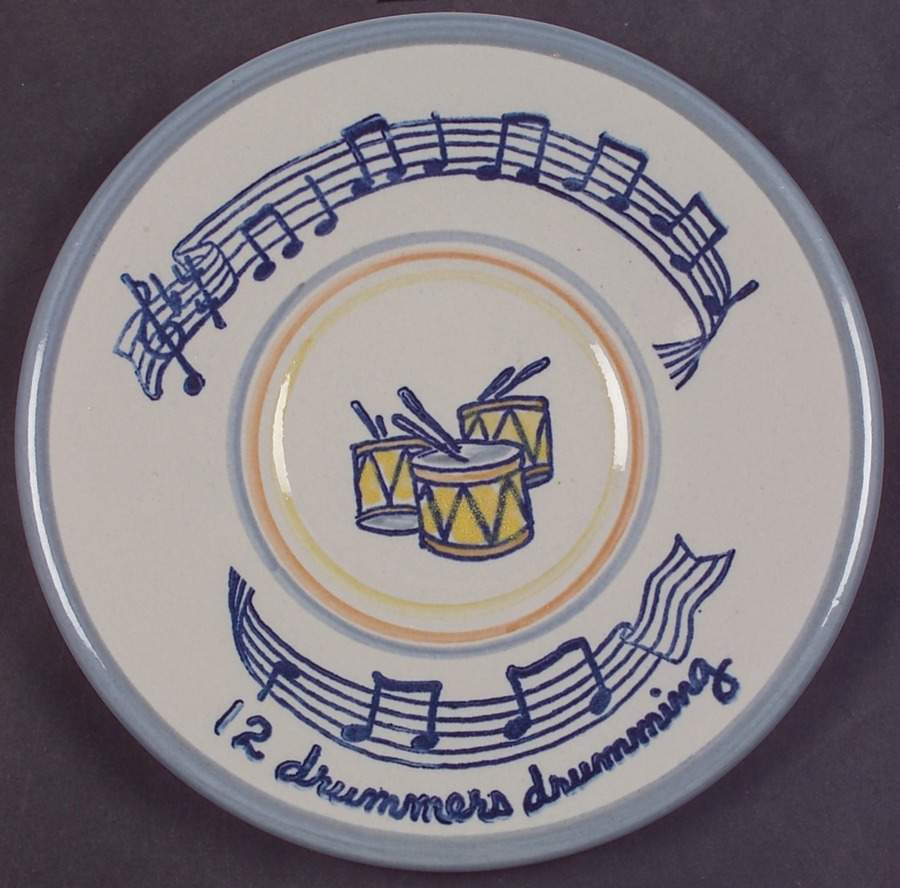 Twelve Days of Christmas Dessert/Pie Plate by Louisville-1